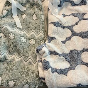 Girls Cozy Cloud and Tree Print Pajama Jogger Pants Set of 2